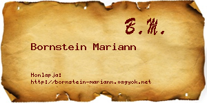 Bornstein Mariann névjegykártya