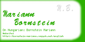 mariann bornstein business card